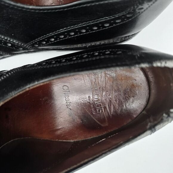 Allen Edmonds Shoes Mens 8.5 C Black Wing Ox Oxford Lace Up Dress 66152 main image 4
